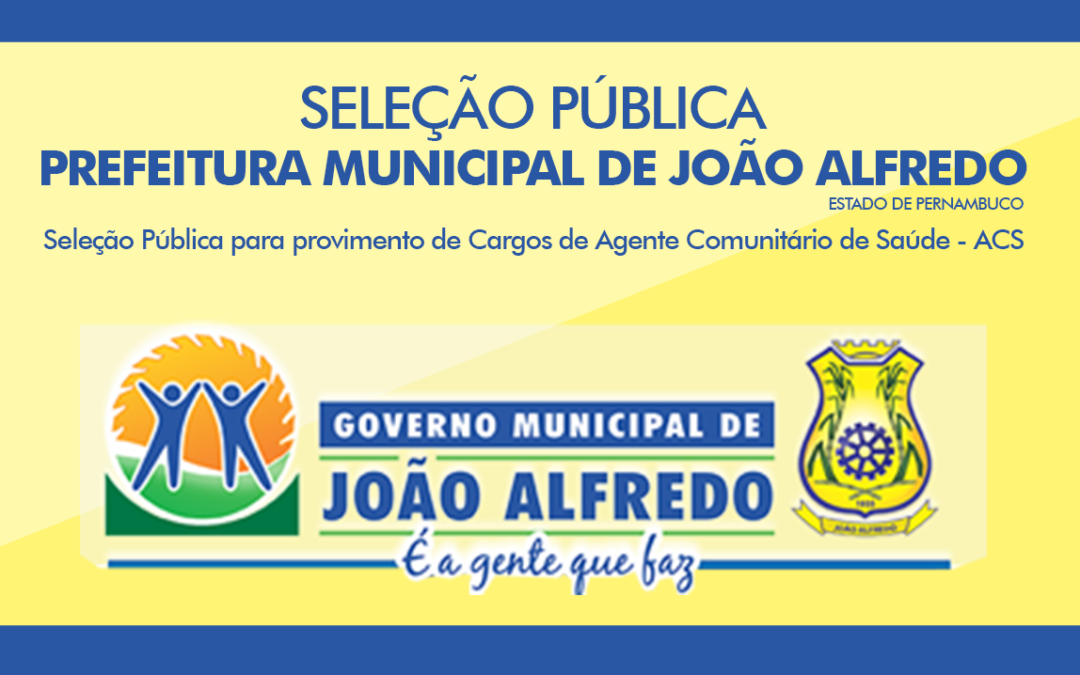 NOTA DE ESCLARECIMENTO – SELEÇÃO PÚBLICA DO MUNICÍPIO DE JOÃO ALFREDO