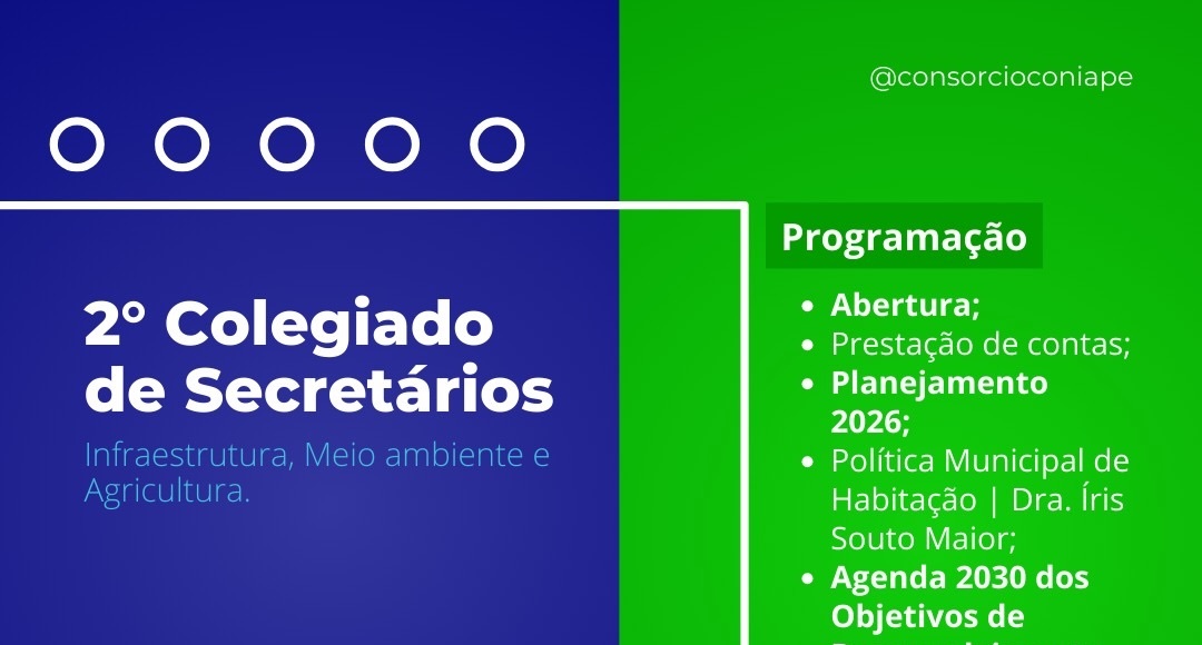 2º Colegiado de Secretários do NIESMA acontece amanhã